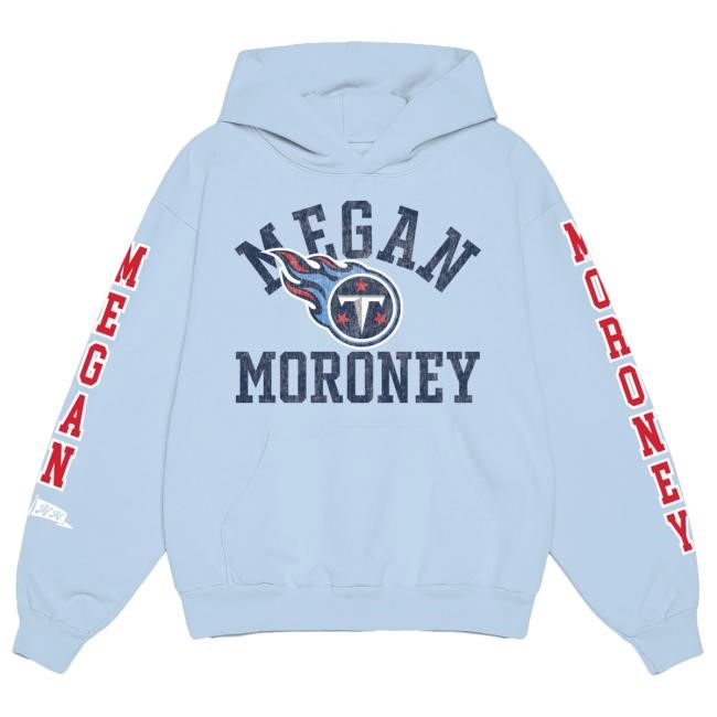 Original Megan Moroney Merch Store Tennessee Titans Varsity Block Crewneck Sweatshirt