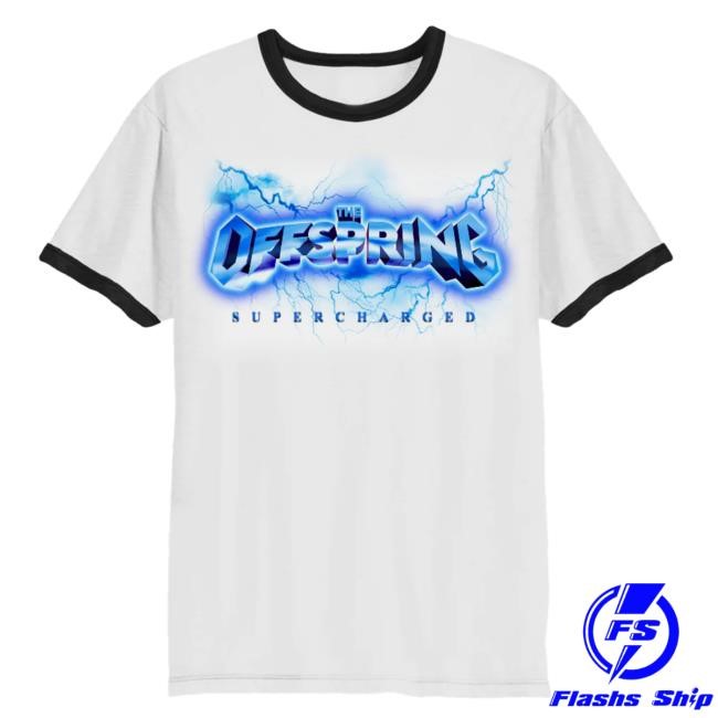 Offspring Merch Supercharged White Ringer Sweatshirt