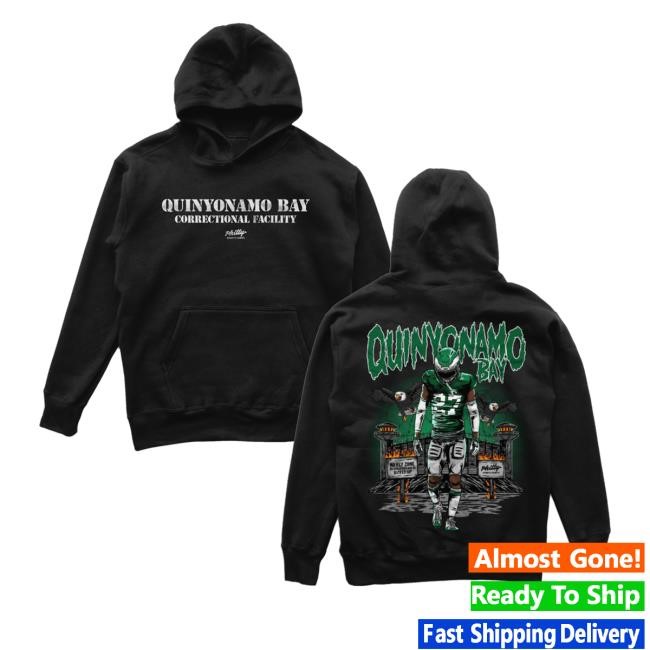 Quinyon Mitchell Wearing Quinyonamo Bay Hoodie