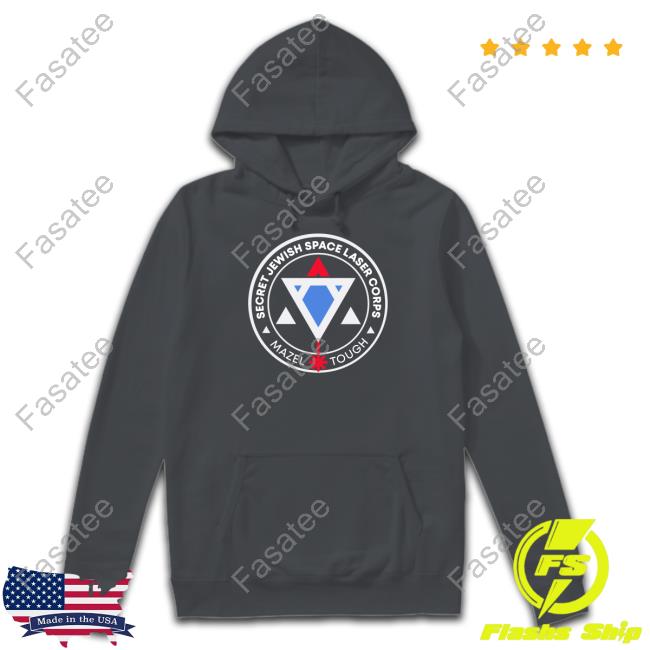 Cliff Schecter Secret Jewish Space Laser Corps Mazel Tough Logo Hooded Sweatshirt