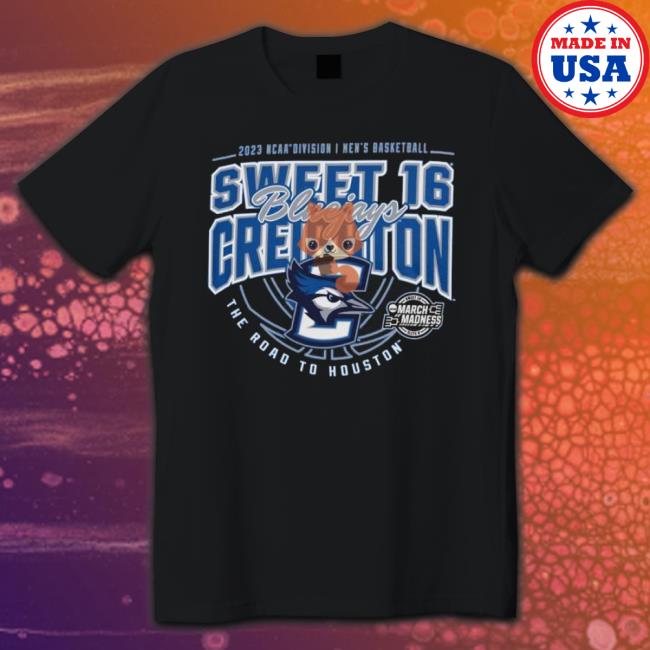 2023 Ncaa Division I Men’S Basketball Sweet 16 Creighton Bluejays The Road To Houston Shirt