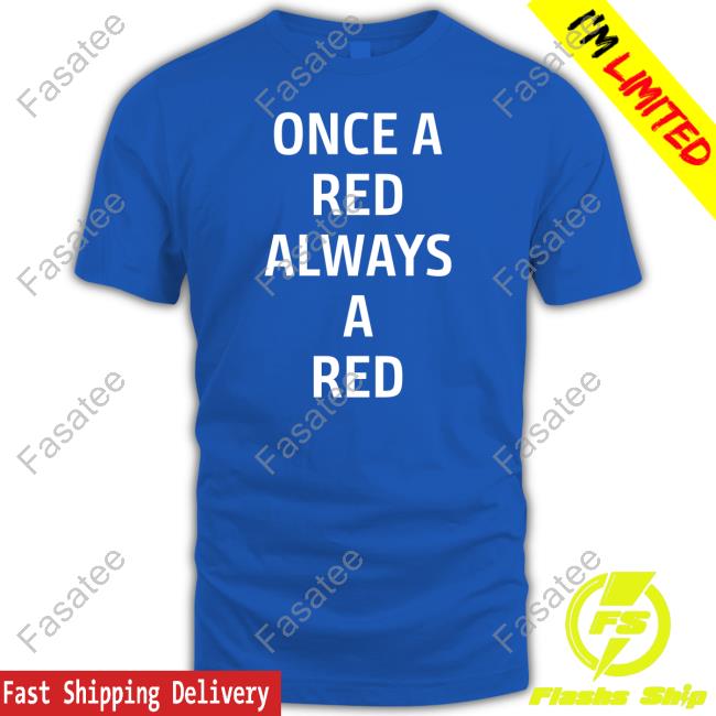 Jay Stansfield Wearing Once A Red Always A Red Tee Chris Errington