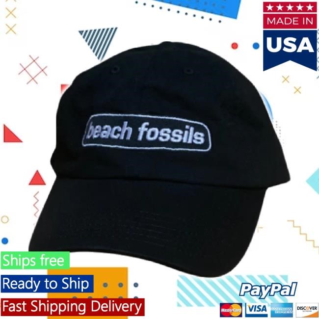 Original Beach Fossils Eurostile Logo Cap Bayonet Records Shop Merch Store
