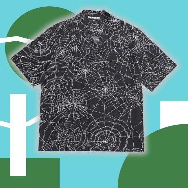Lapstoneandhammer Merch Spiderweb Hawaiian Black Tee