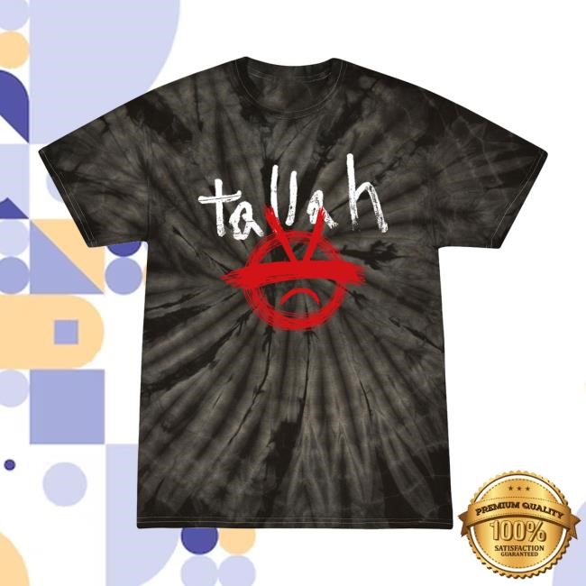 Vision Merch Store Tallah Angry Face Black & White Tie Dye Long Sleeve Shirt