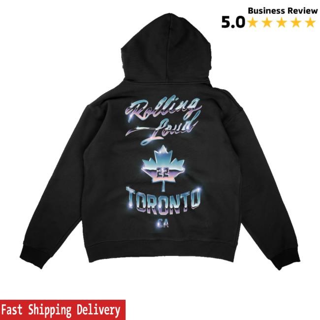 Rolling Loud Merch Outerwear Rl Chrome Leaf Toronto 2022 Hooded Sweatshirt