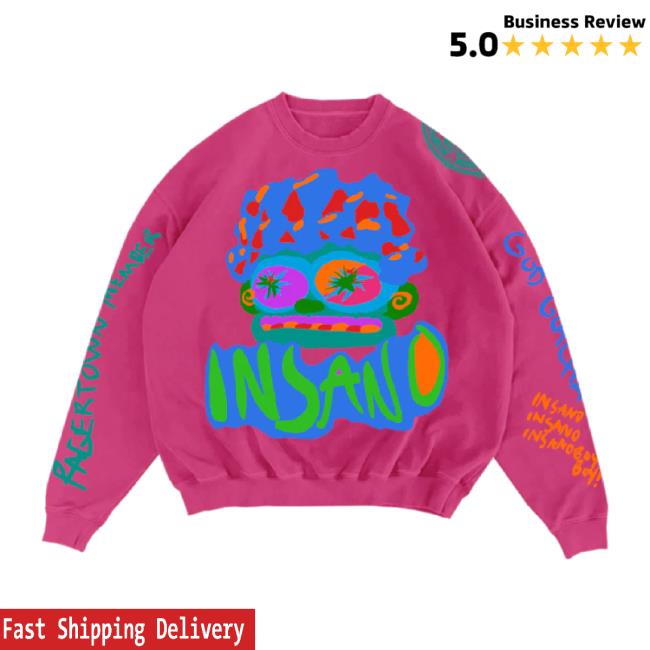 Original Kidcudi Merch Store Insano Sketch Long Sleeve Tee I Kidcudi Shop