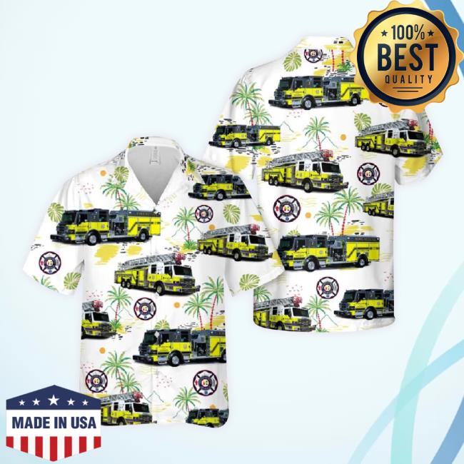Official Hallandale Beach Florida Fire Rescue Hawaiian Shirt