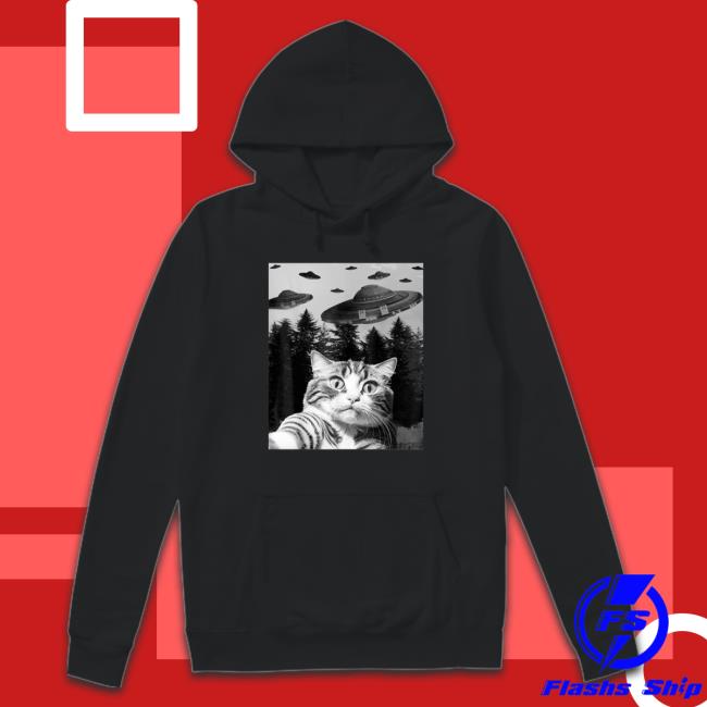 Official Cat Selfie With Ufo Alien Cat Lover shirt, hoodie, tank top, sweater and long sleeve t-shirt