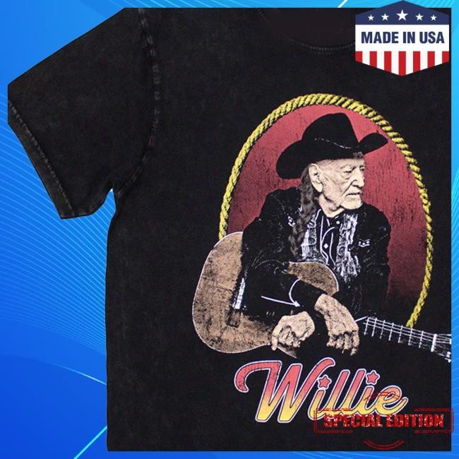 House Of Merch Shop Store Official Willie Nelson Unisex Stone Wash Long Sleeve Shirt