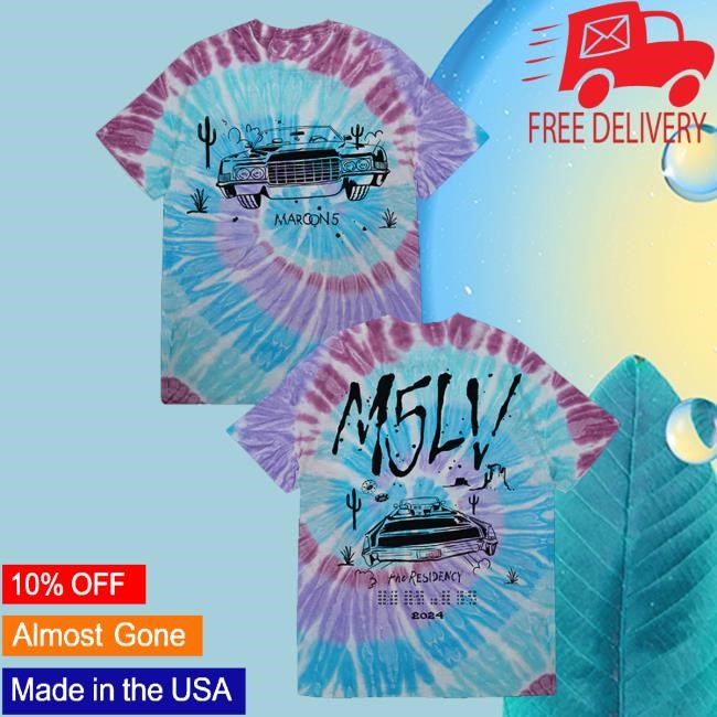 Maroon 5 Merch Store M5lv The Residency 2024 Hooded Sweatshirt