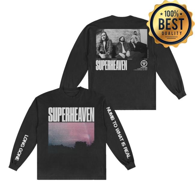 Superheaven Merch Store Long Gone Numb To What Is Real Long Sleeve (Black) Long Sleeve Shirt