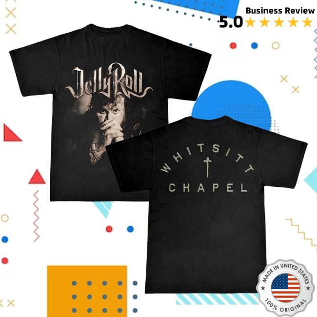 Official Jelly Roll Apparel Clothing Shop Merch JellyRoll Whitsitt Chapel Pray Photo T-Shirt Black Jellyroll615 Store
