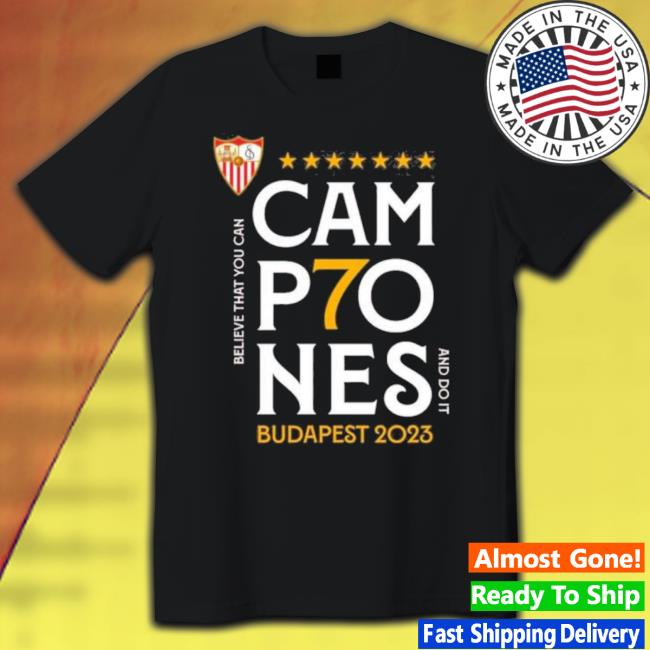 Sevilla Champions Cam P7o Nes Budapest 2023 shirt