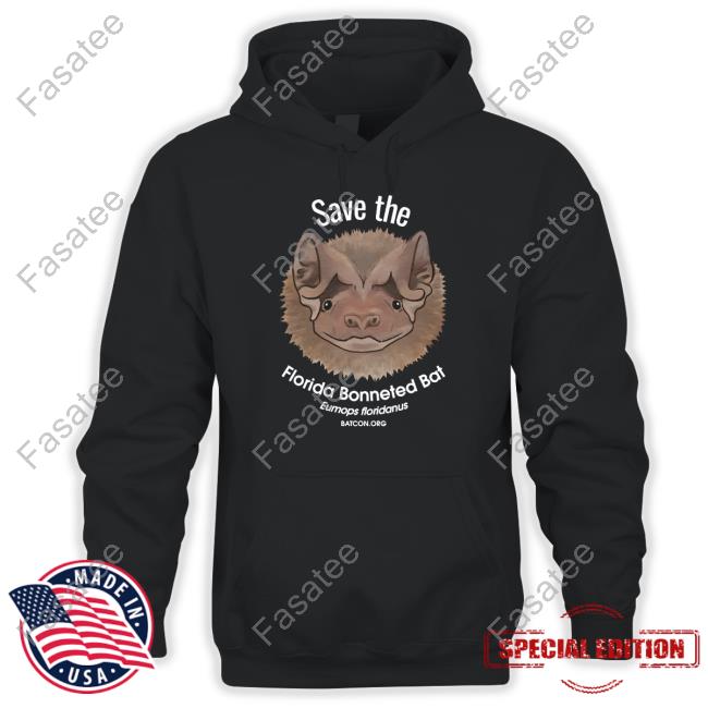 Official Batconintl Store Save The Florida Bonneted Bat Hooded Sweatshirt
