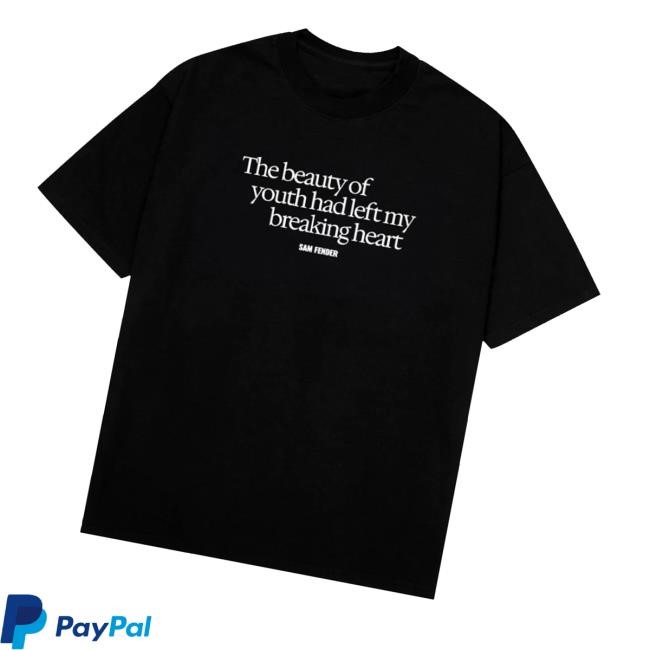 Sam Fender Merch Store The Beauty Of Youth Youth T Shirt