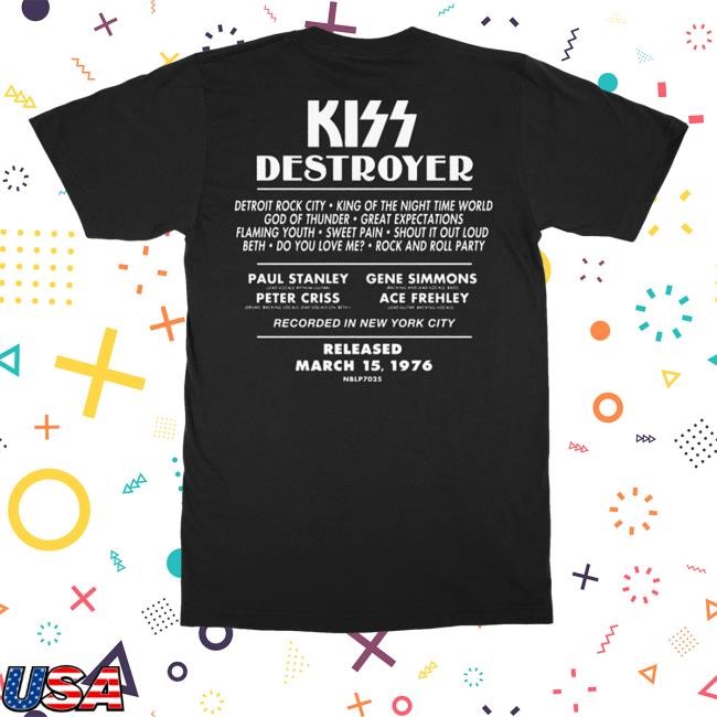 Kiss Official Store Rock And Roll Party New Shirt