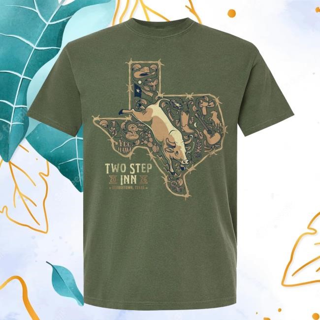 Two Step In Merch Shop Store Lone Star Bull Lineup Long Sleeve Shirt