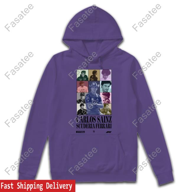 Carlos Sainz Scuderia Ferrari Pirelli Long Sleeved T-Shirt Carlos Sainz Scuderia Ferrari Pirelli New Shirt