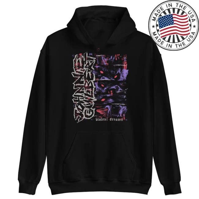 Official Johnnieguilbert Violent Dream Wolf Red Blue Shirts