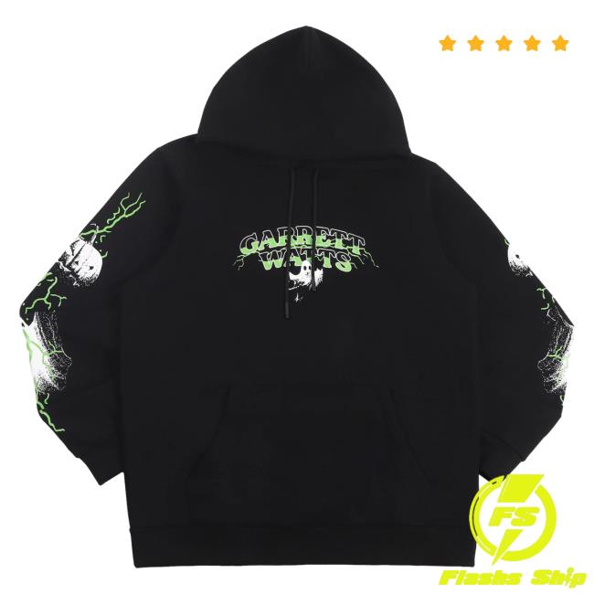 Official Garrett Watts Merch Garrett Watts The Haunted Glow Hood Black