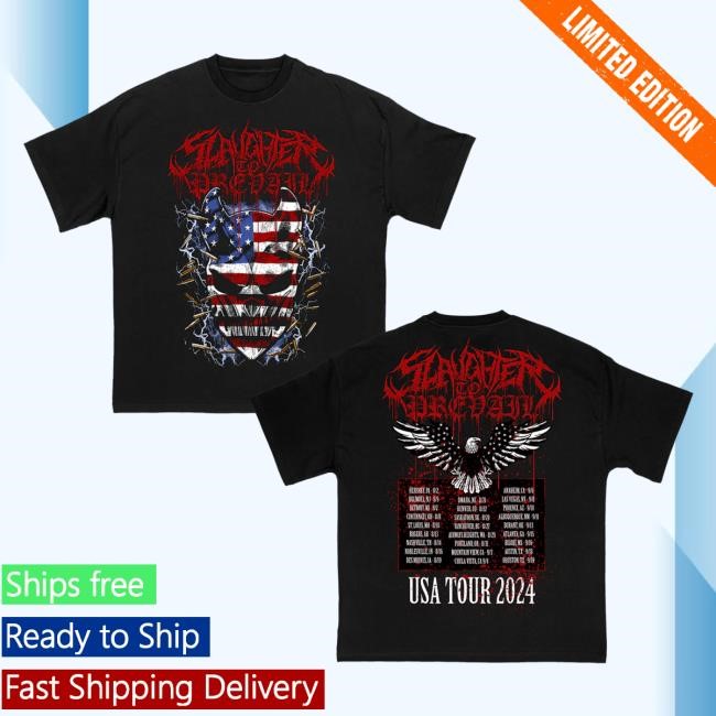 First Blood Merch Slaughter To Prevail - Usa Tour Dates Short Sleeve Tee Slaughter To Prevail Official
