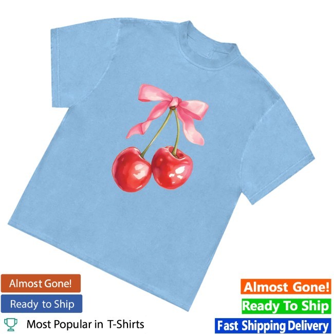 Cherry Bow Graphic Funny Shirt Boogzel Clothing Merch Store