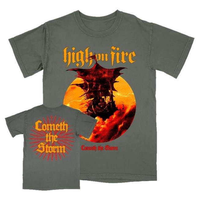 Deathwish Inc Merch High On Fire Cometh The Storm Hemp Premium Shirt
