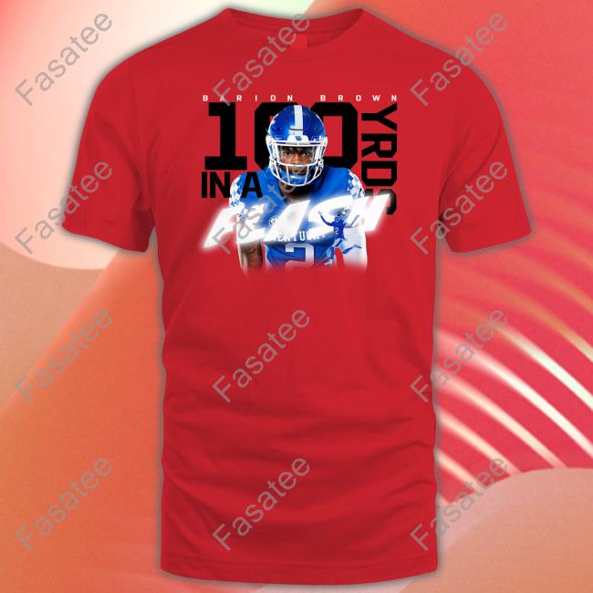 Barion Brown 100 In A Flash Yrds Official Shirt Kentuckybranded Merch