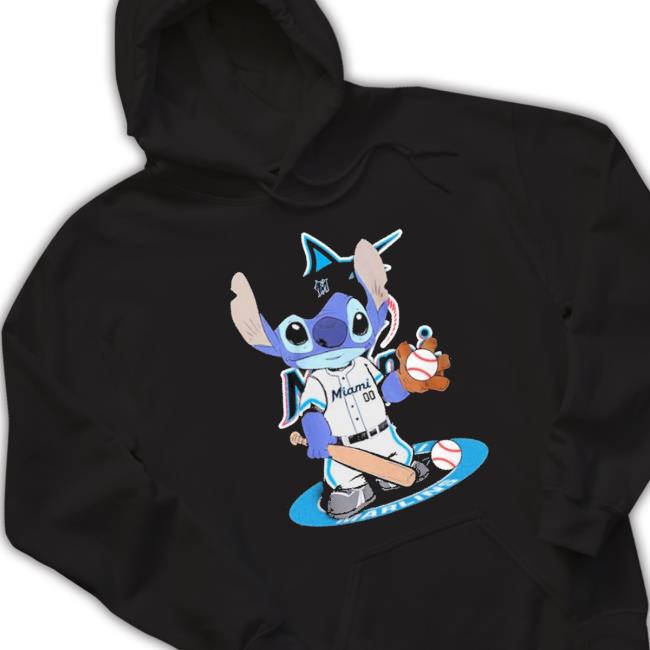 Official Stitch Baseball Miami Marlins Logo Shirt