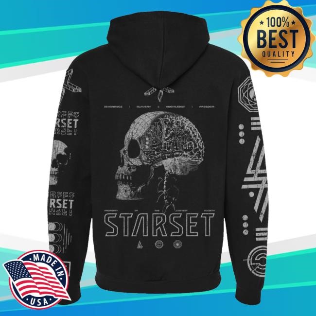 Original Starsetonline Merch Shop Immersion Bmi Skull Zip T-Shirt