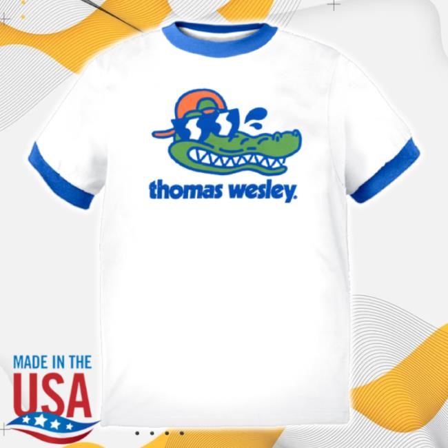 Original Thomas Wesley X Vinyl Ranch Gator Ringer t-shirt, hoodie, tank top, sweater and long sleeve t-shirt (Blue) Diplo Shop Merch Store