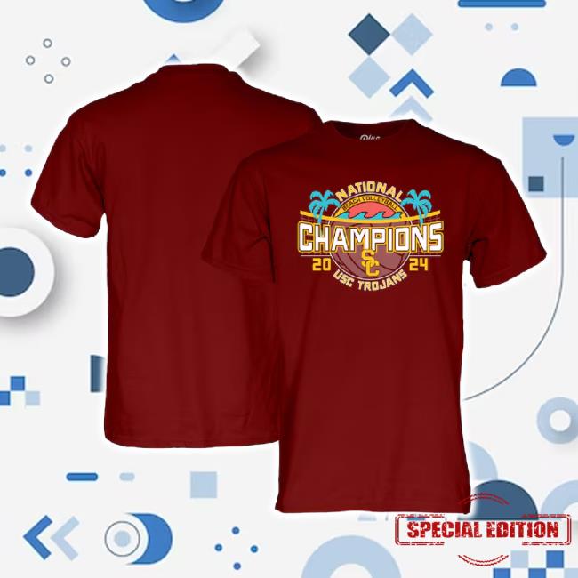 Official Blue 84 Cardinal Usc Trojans 2024 Ncaa Beach Volleyball National Champions Classic Shirt