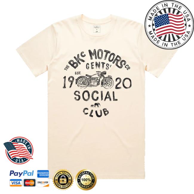 Original Bkc Motors Co. Social Club New Shirt (Ecru) The Bk Circus Shop