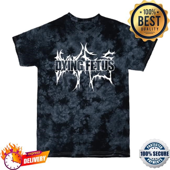 Original Dying Fetus Dual Logo Black Crystal Tie Dye Hoodie Dying Fetus Band Shop Merch Store