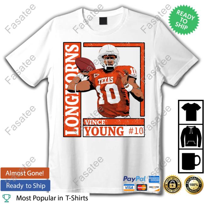 Lc Longhorns Vince Young 10 Long Sleeve Tee Shirt