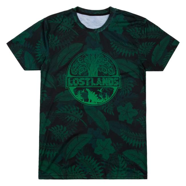 Official Excision Merch Tropical Foliage Dye Sub Tees Black/Green
