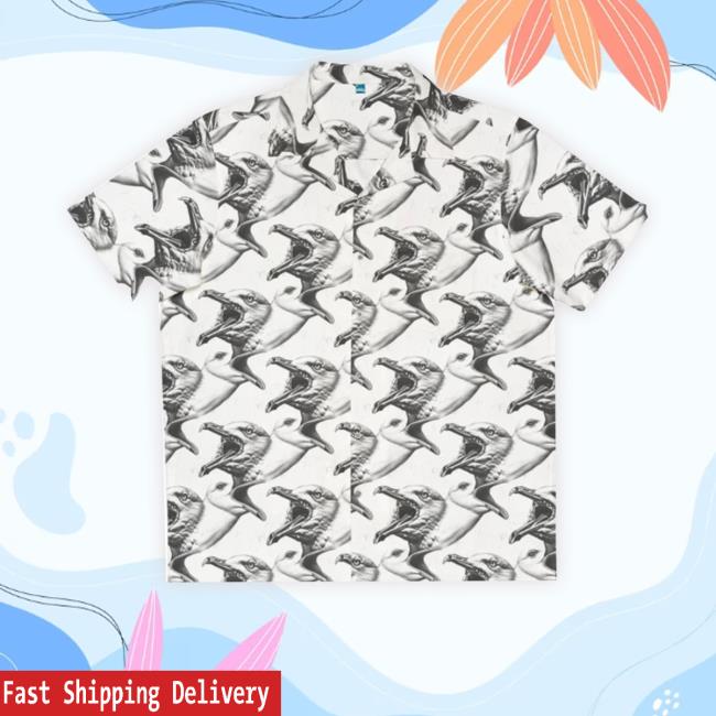 Screaming Seagulls Button-Down Hoodie