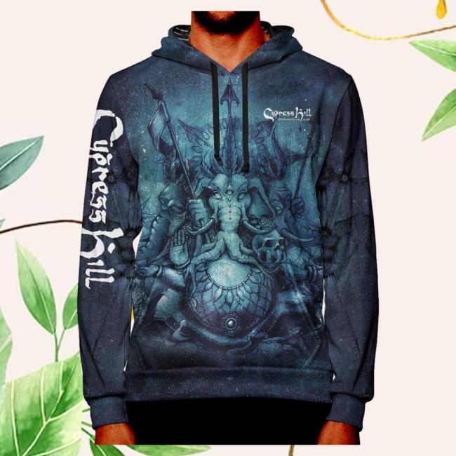 Official Cypress Hill Merch Aop Cypress Hill Elephants on Acid All Over Print Sweatshirts CypressHill
