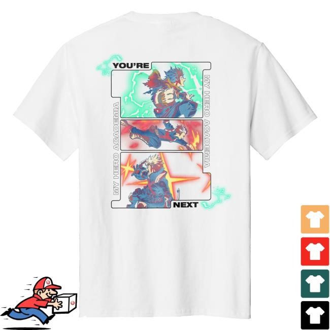 Iizo Merch Store Shop My Hero Academia: You're Next Three Heroes White Shirt