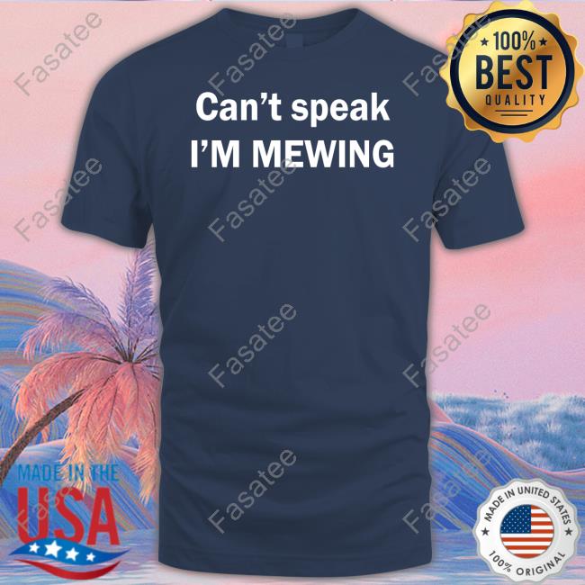 Hard Shirts Shop Can't Speak I'm Mewing Tank Top