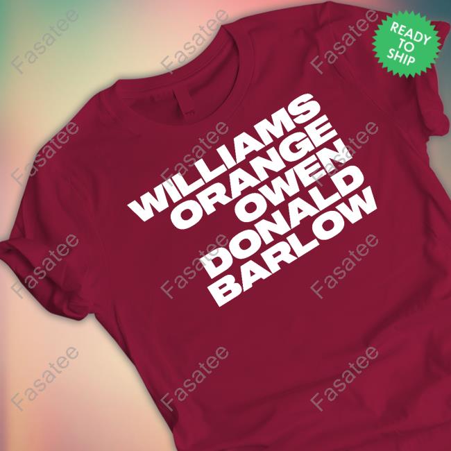 Williams Orange Owen Donlad Barlow Hooded Sweatshirt