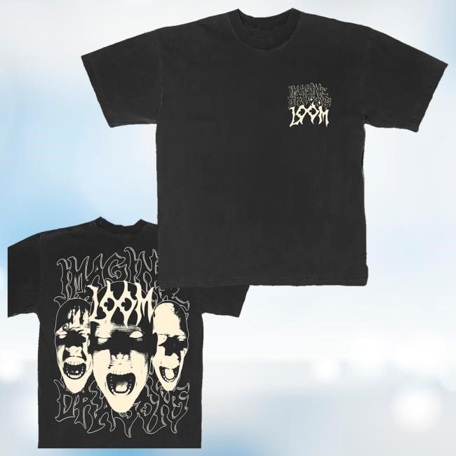 Original Imagine Dragons Music Merch Store Loom 3 Faces Black Hooded Sweatshirt