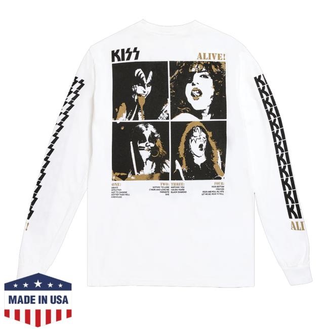 Kiss Online Shop Merch Alive 50Th Anniversary Tee Shirt