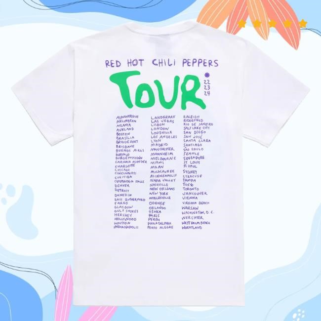 Red Hot Chili Peppers Classic Tour Tee 2024 - Green Purple t-shirt, hoodie, tank top, sweater and long sleeve t-shirt