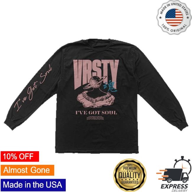 Down Right Merch Shop Vrsty Soul Long Sleeve Hooded Sweatshirt