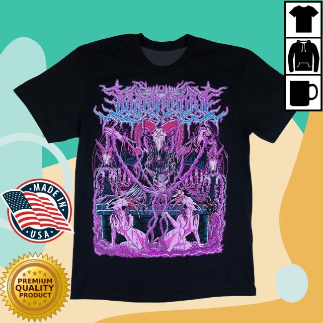 Lorna Shore Store Merch Lorna Shore Pink Goat Zip Up Hooded Sweatshirt