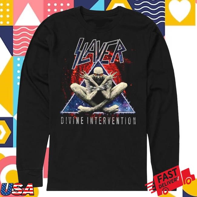 Official Slayer Merch Divine Triangle Demon Long Sle Crewneck Sweatshirt
