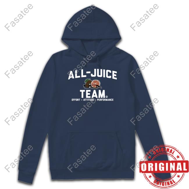 Brett Veach Wearing All-Juice Team Tee Shirt