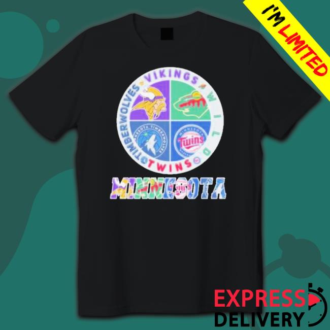 Official Minnesota Timberwolves Minnesota Vikings Minnesota Wild Minnesota Twins Logo shirt